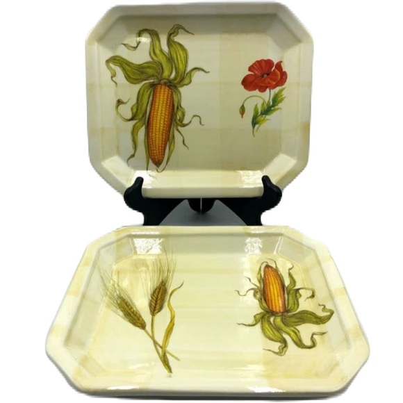 Ceramica Due Torri Set of 2 Square Platters - Picture 10 of 10